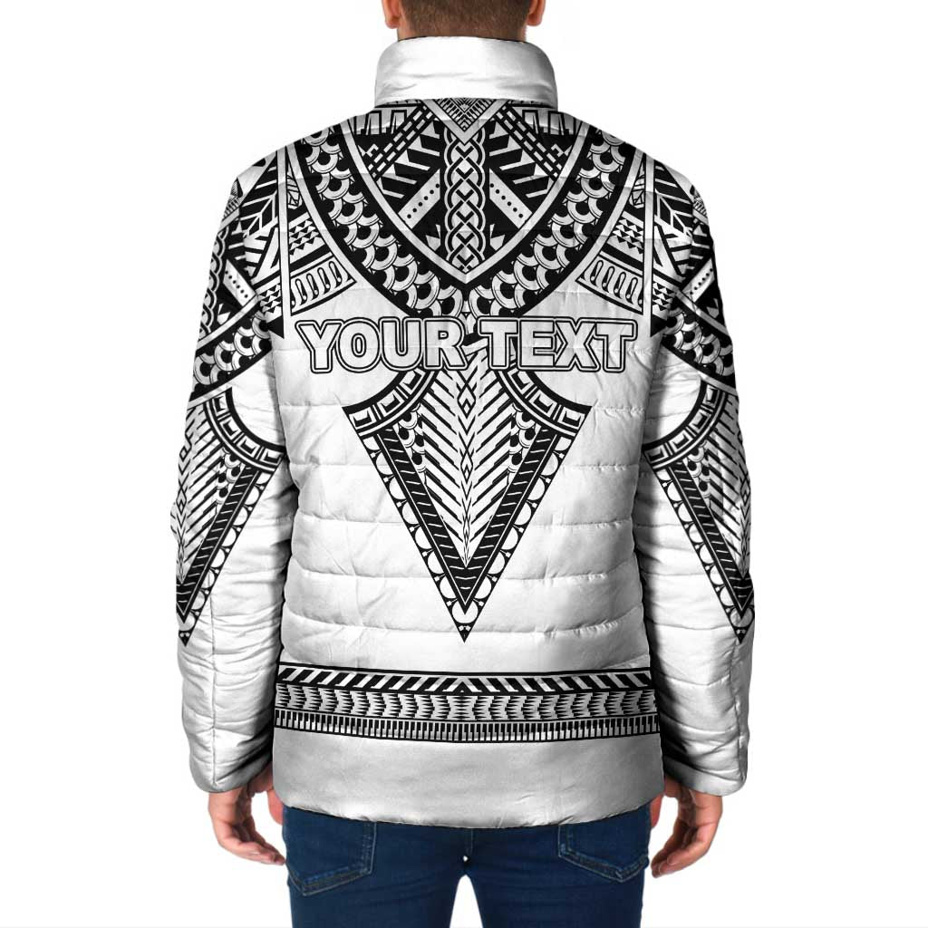 Personalised Melanesian Brotherhood Padded Jacket With Tribal Pattern - Polynesian Pride