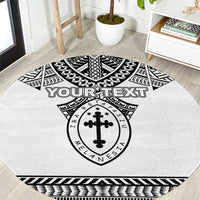 Personalised Melanesian Brotherhood Round Carpet With Tribal Pattern - Polynesian Pride