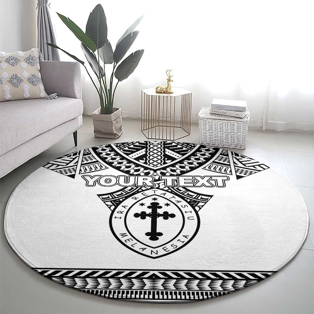 Personalised Melanesian Brotherhood Round Carpet With Tribal Pattern - Polynesian Pride