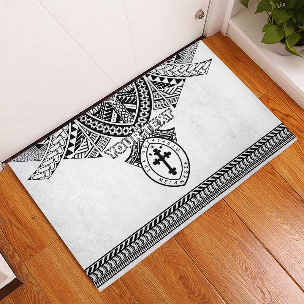 Personalised Melanesian Brotherhood Rubber Doormat With Tribal Pattern - Polynesian Pride