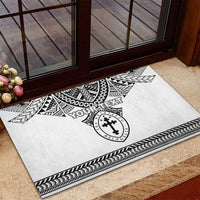 Personalised Melanesian Brotherhood Rubber Doormat With Tribal Pattern - Polynesian Pride
