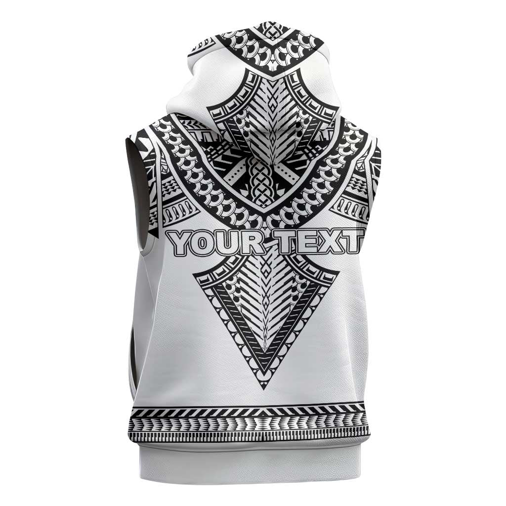 Personalised Melanesian Brotherhood Sleeveless Hoodie With Tribal Pattern LT05 - Polynesian Pride