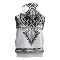 Personalised Melanesian Brotherhood Sleeveless Hoodie With Tribal Pattern LT05 - Polynesian Pride