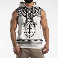 Personalised Melanesian Brotherhood Sleeveless Hoodie With Tribal Pattern LT05 - Polynesian Pride
