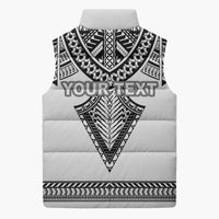 Personalised Melanesian Brotherhood Sleeveless Puffer Jacket With Tribal Pattern - Polynesian Pride