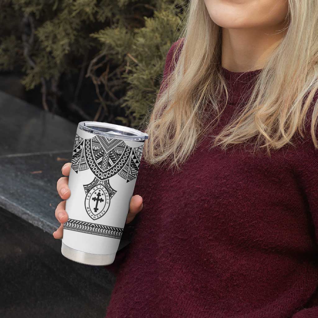 Personalised Melanesian Brotherhood Tumbler Cup With Tribal Pattern - Polynesian Pride
