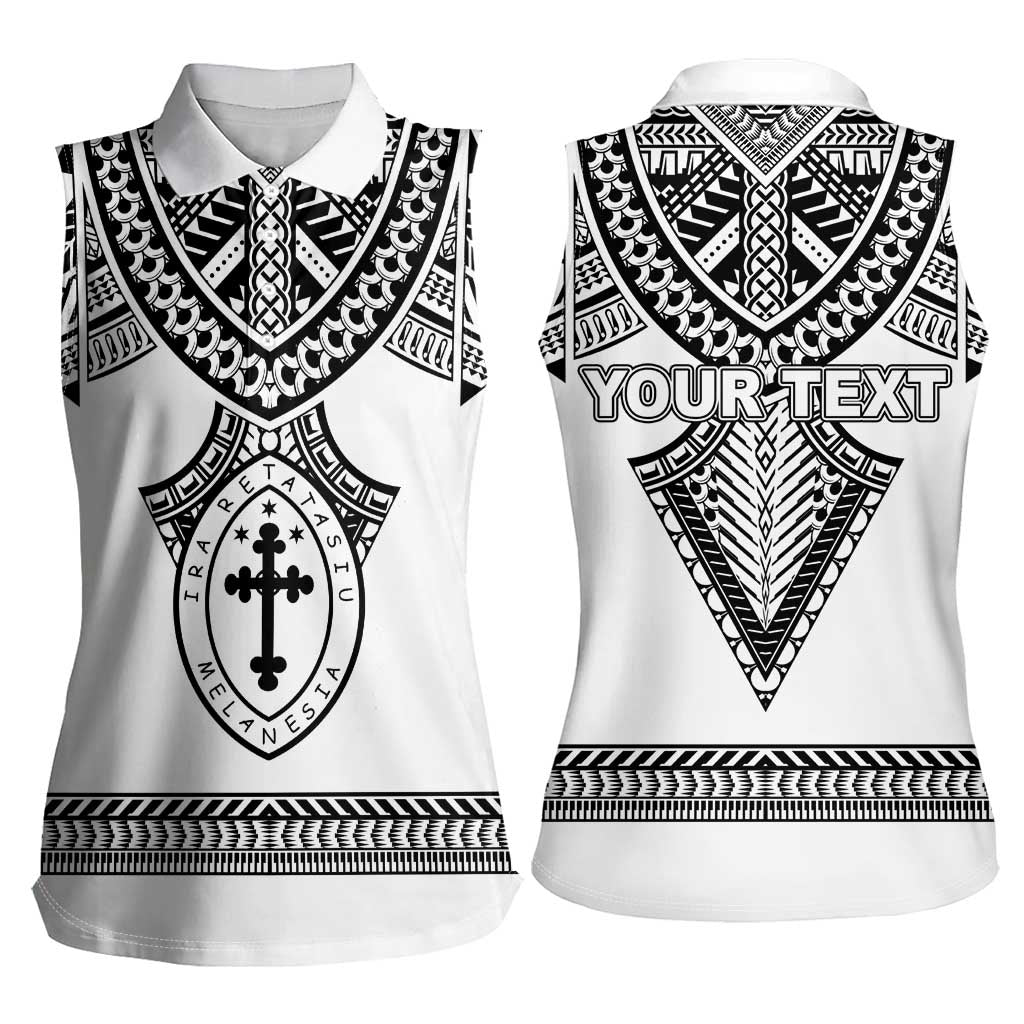 Personalised Melanesian Brotherhood Women Sleeveless Polo Shirt With Tribal Pattern - Polynesian Pride