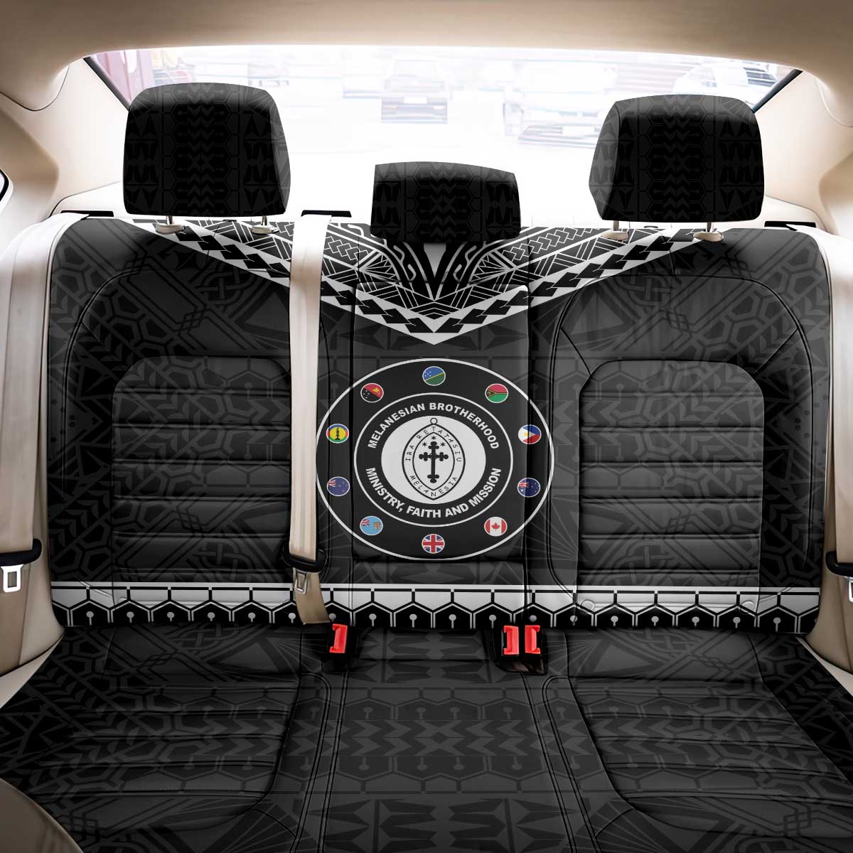 Melanesian Brotherhood Back Car Seat Cover Ministry Faith And Mission - Polynesian Pride
