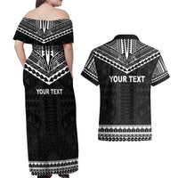 Personalised Melanesian Brotherhood Couples Matching Off Shoulder Maxi Dress and Hawaiian Shirt Ministry Faith And Mission LT05 - Polynesian Pride