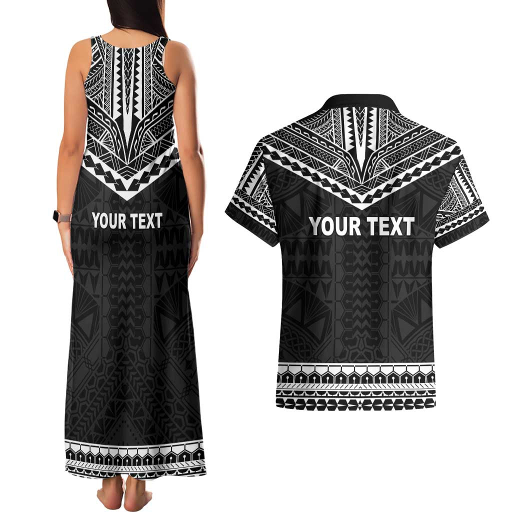 Personalised Melanesian Brotherhood Couples Matching Tank Maxi Dress and Hawaiian Shirt Ministry Faith And Mission LT05 - Polynesian Pride