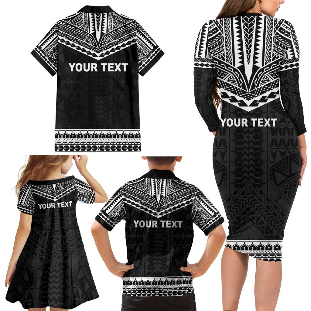 Personalised Melanesian Brotherhood Family Matching Long Sleeve Bodycon Dress and Hawaiian Shirt Ministry Faith And Mission LT05 - Polynesian Pride