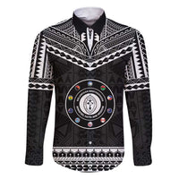 Personalised Melanesian Brotherhood Family Matching Short Sleeve Bodycon Dress and Hawaiian Shirt Ministry Faith And Mission LT05 Dad's Shirt - Long Sleeve Black - Polynesian Pride
