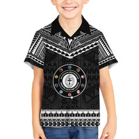 Personalised Melanesian Brotherhood Family Matching Summer Maxi Dress and Hawaiian Shirt Ministry Faith And Mission LT05 Son's Shirt Black - Polynesian Pride