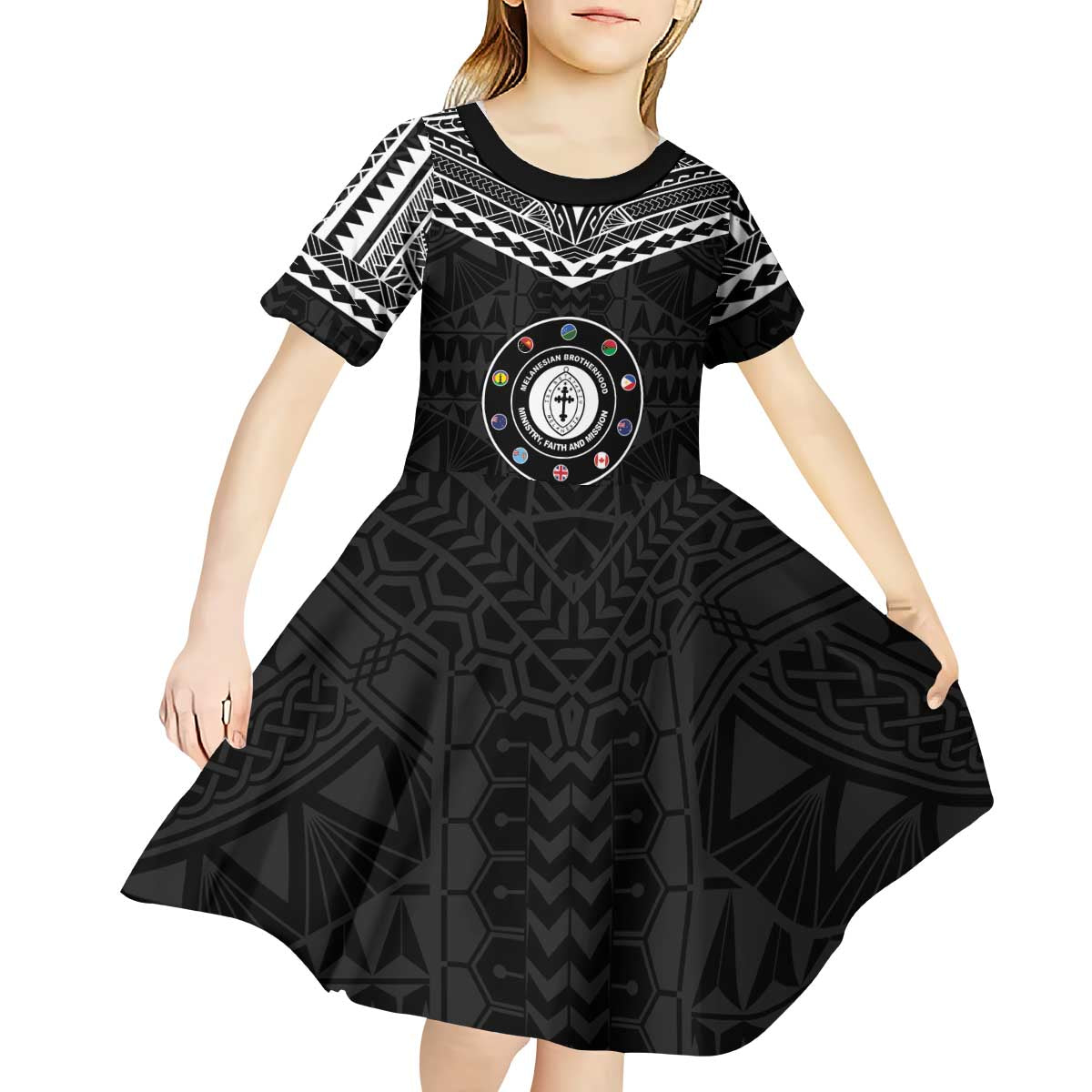 Personalised Melanesian Brotherhood Kid Short Sleeve Dress Ministry Faith And Mission LT05 - Polynesian Pride