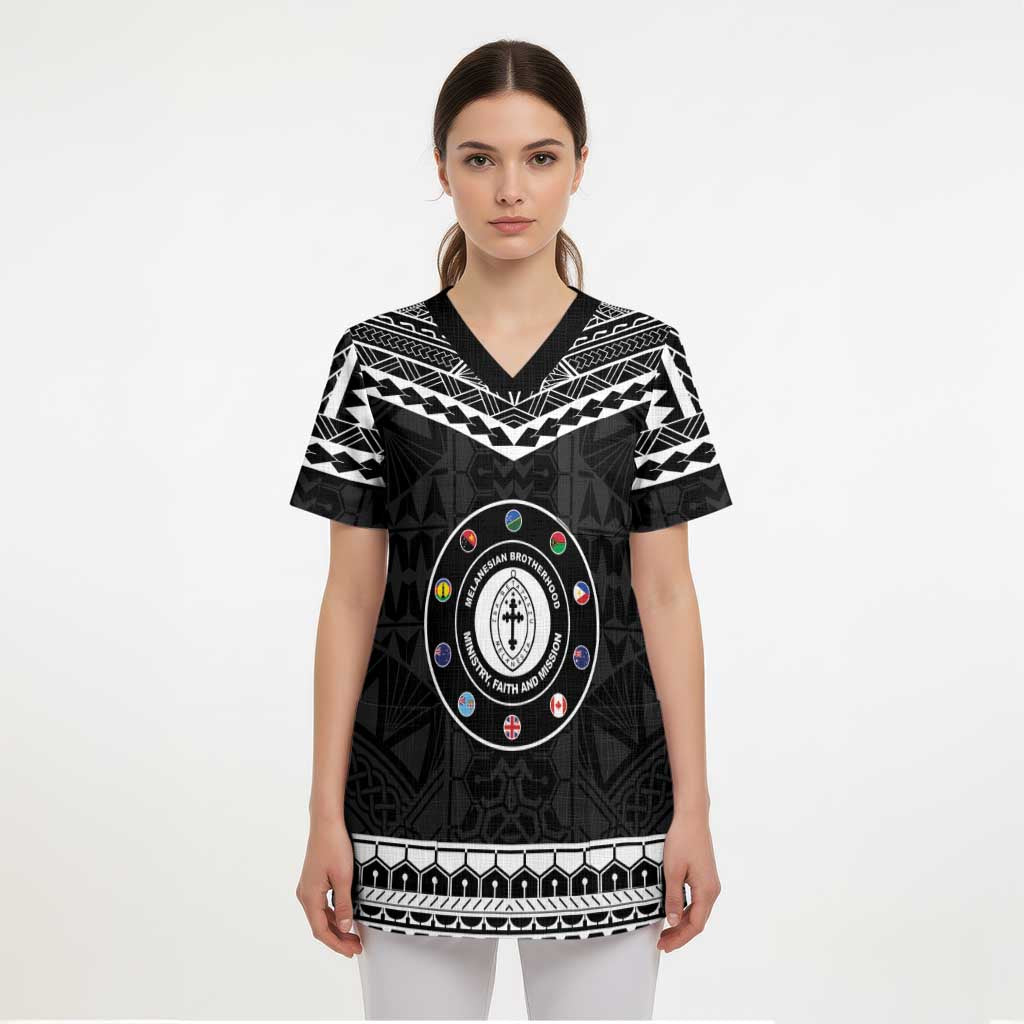 Personalised Melanesian Brotherhood Scrub Top Ministry Faith And Mission - Polynesian Pride