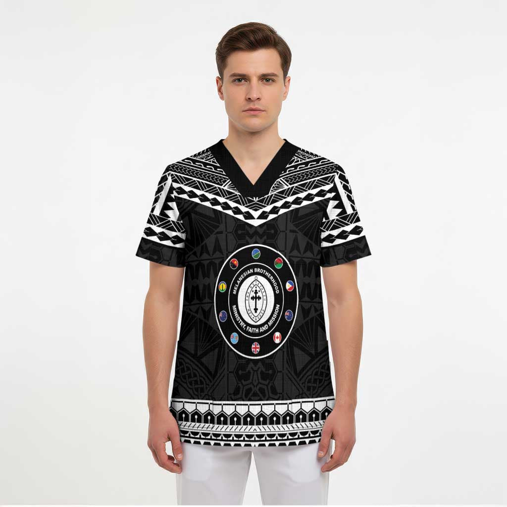 Personalised Melanesian Brotherhood Scrub Top Ministry Faith And Mission - Polynesian Pride