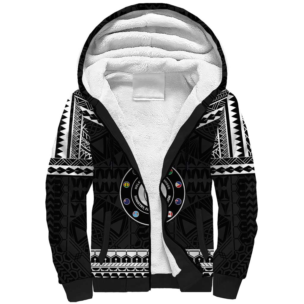 Personalised Melanesian Brotherhood Sherpa Hoodie Ministry Faith And Mission LT05 Unisex Black - Polynesian Pride