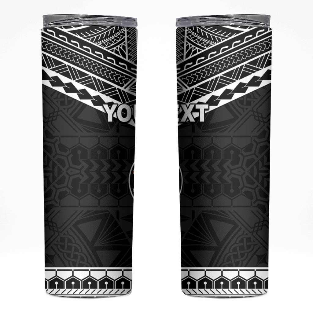 Personalised Melanesian Brotherhood Skinny Tumbler Ministry Faith And Mission LT05 Black - Polynesian Pride