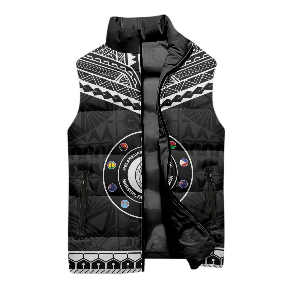 Personalised Melanesian Brotherhood Sleeveless Puffer Jacket Ministry Faith And Mission - Polynesian Pride
