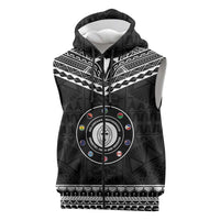 Personalised Melanesian Brotherhood Sleeveless Zip Hoodie Ministry Faith And Mission LT05 Black - Polynesian Pride
