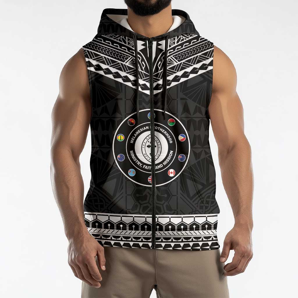 Personalised Melanesian Brotherhood Sleeveless Zip Hoodie Ministry Faith And Mission LT05 - Polynesian Pride