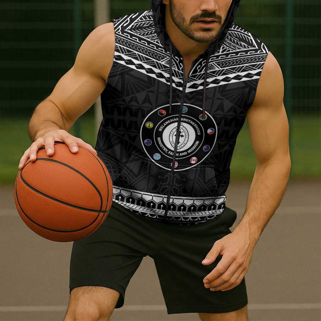 Personalised Melanesian Brotherhood Sleeveless Zip Hoodie Ministry Faith And Mission LT05 - Polynesian Pride