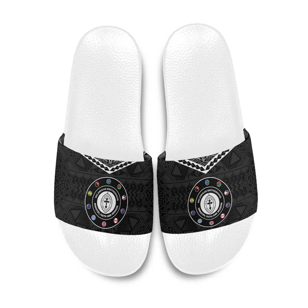 Melanesian Brotherhood Slide Sandals Ministry Faith And Mission - Polynesian Pride