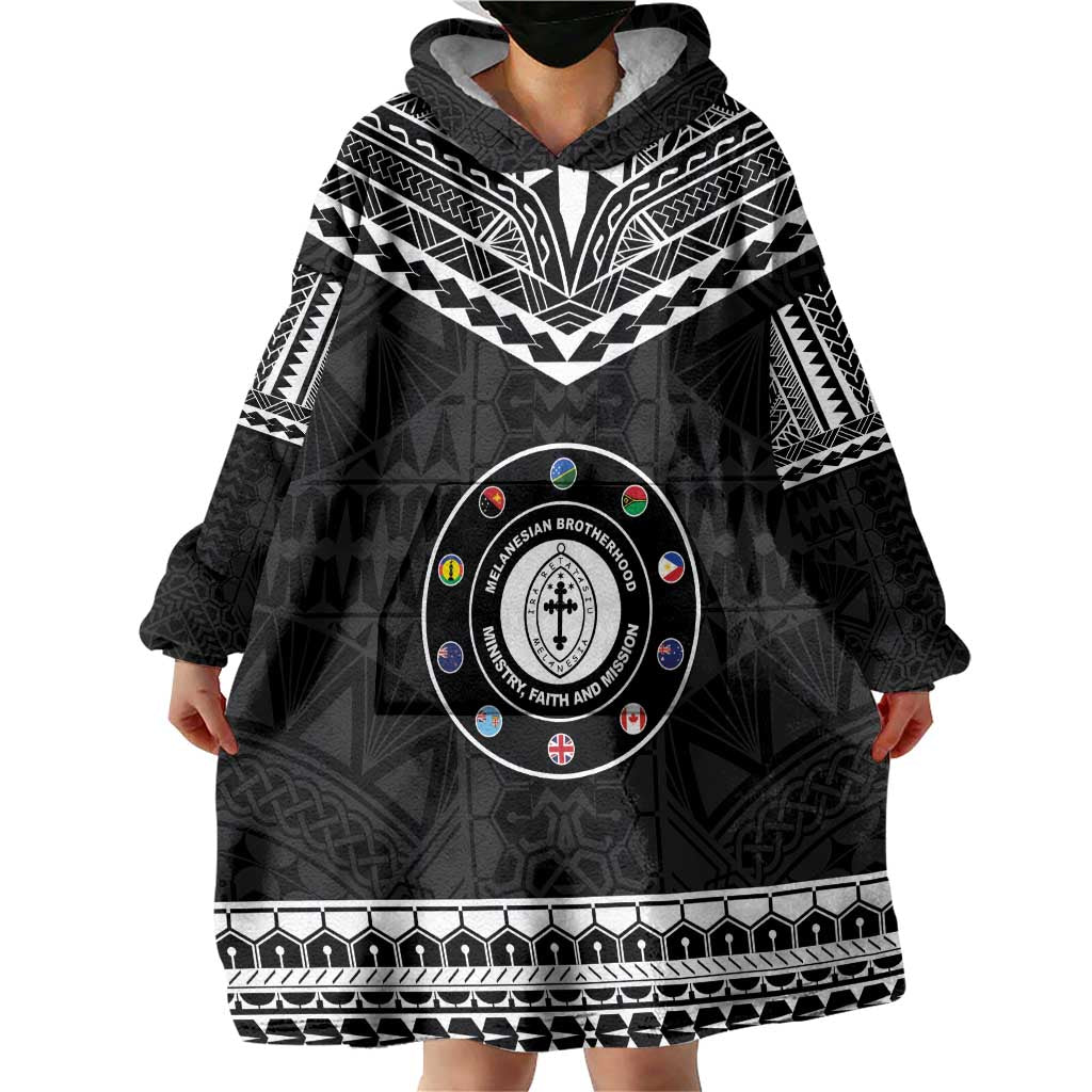 Personalised Melanesian Brotherhood Wearable Blanket Hoodie Ministry Faith And Mission LT05 - Polynesian Pride