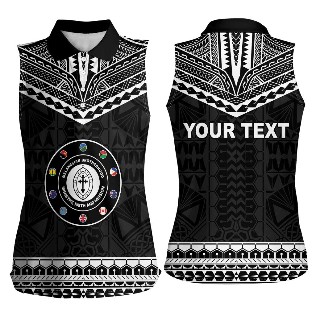 Personalised Melanesian Brotherhood Women Sleeveless Polo Shirt Ministry Faith And Mission LT05 - Polynesian Pride