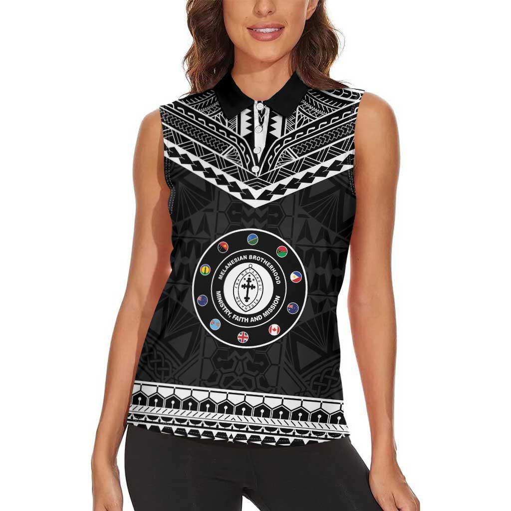 Personalised Melanesian Brotherhood Women Sleeveless Polo Shirt Ministry Faith And Mission LT05 - Polynesian Pride