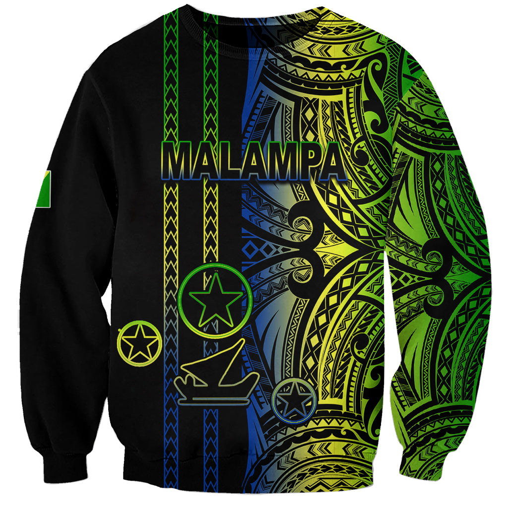 Custom Vanuatu Malampa Sweatshirt Polynesian Tribal LT6 Unisex Black - Polynesian Pride
