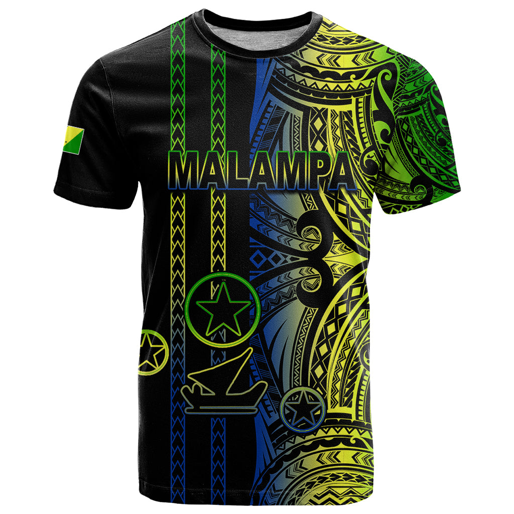 Custom Vanuatu Malampa T Shirt Polynesian Tribal LT6 Black - Polynesian Pride