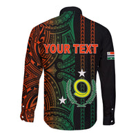 Custom Vanuatu Penama Long Sleeve Button Shirt Polynesian Tribal LT6 - Polynesian Pride