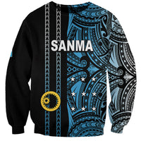 Custom Vanuatu Sanma Sweatshirt Polynesian Tribal LT6 Unisex Black - Polynesian Pride