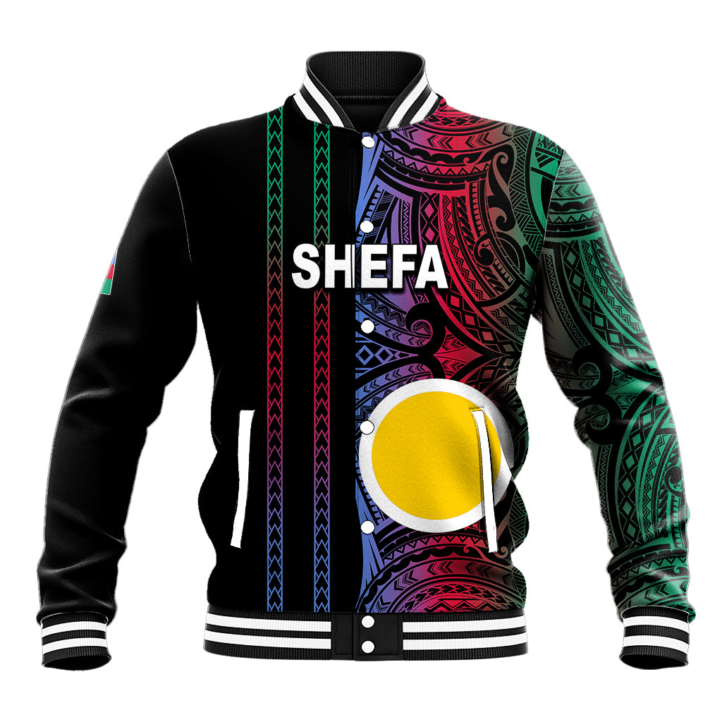Custom Vanuatu Shefa Baseball Jacket Polynesian Tribal LT6 Unisex Black - Polynesian Pride