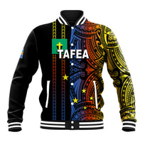 Custom Vanuatu Tafea Baseball Jacket Polynesian Tribal LT6 Unisex Black - Polynesian Pride
