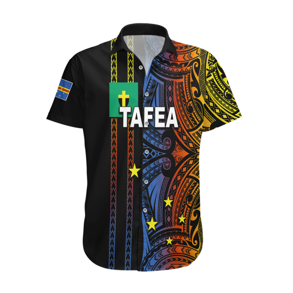 Custom Vanuatu Tafea Hawaiian Shirt Polynesian Tribal LT6 Black - Polynesian Pride