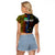 Custom Vanuatu Tafea Raglan Cropped T Shirt Polynesian Tribal LT6 - Polynesian Pride