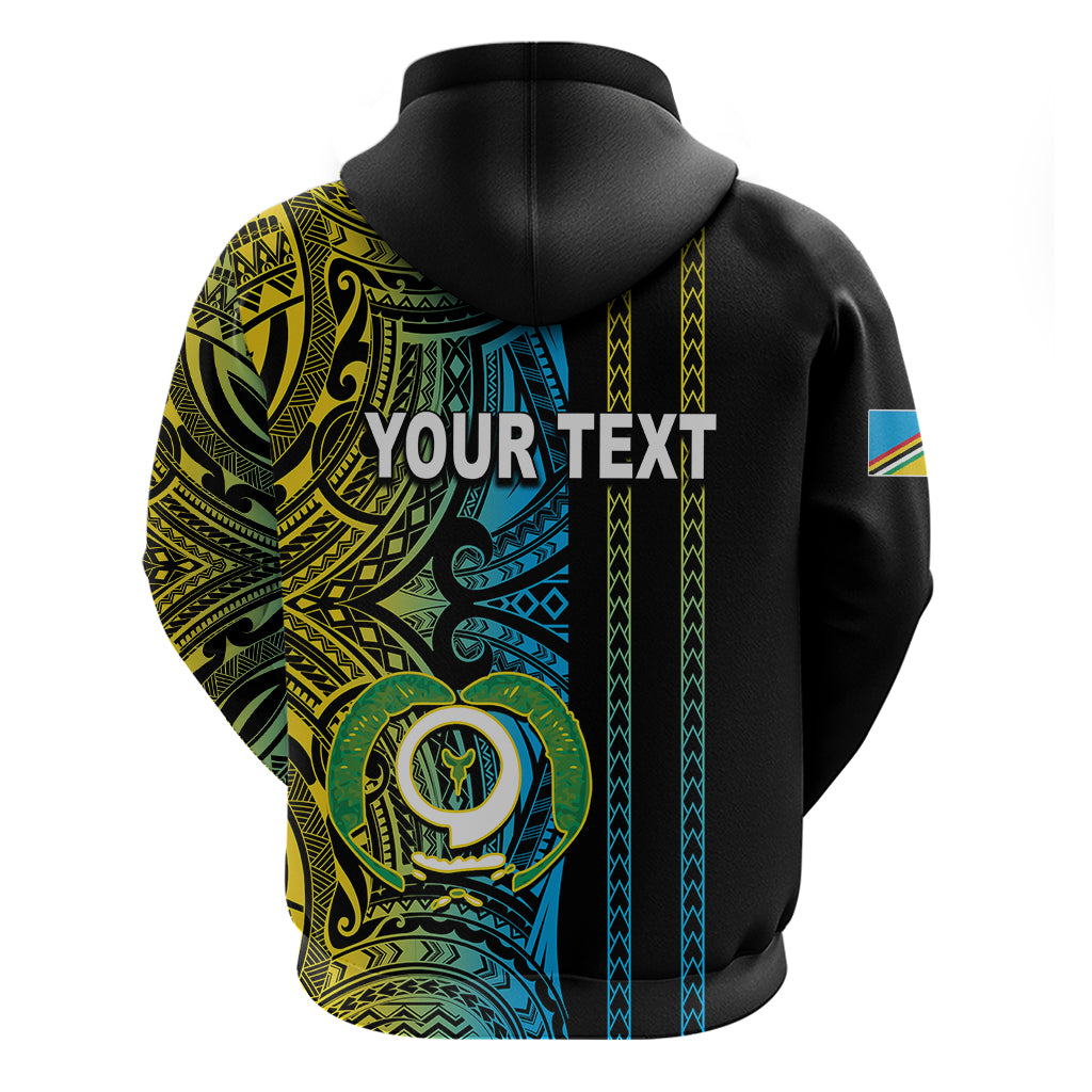 Custom Vanuatu Torba Hoodie Polynesian Tribal LT6 - Polynesian Pride