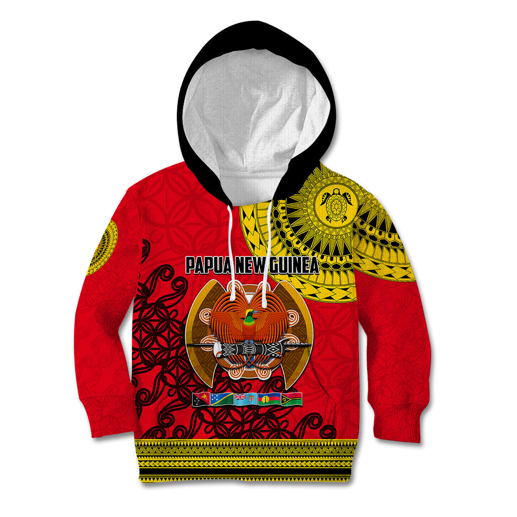 Papua New Guinea Kid Hoodie Melanesian Festival 2023 LT6 Hoodie Red - Polynesian Pride