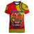 Papua New Guinea Women V Neck T Shirt Melanesian Festival 2023 LT6 Female Red - Polynesian Pride