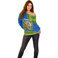 Solomon Islands Off Shoulder Sweater Melanesian Festival 2023 LT6 - Polynesian Pride