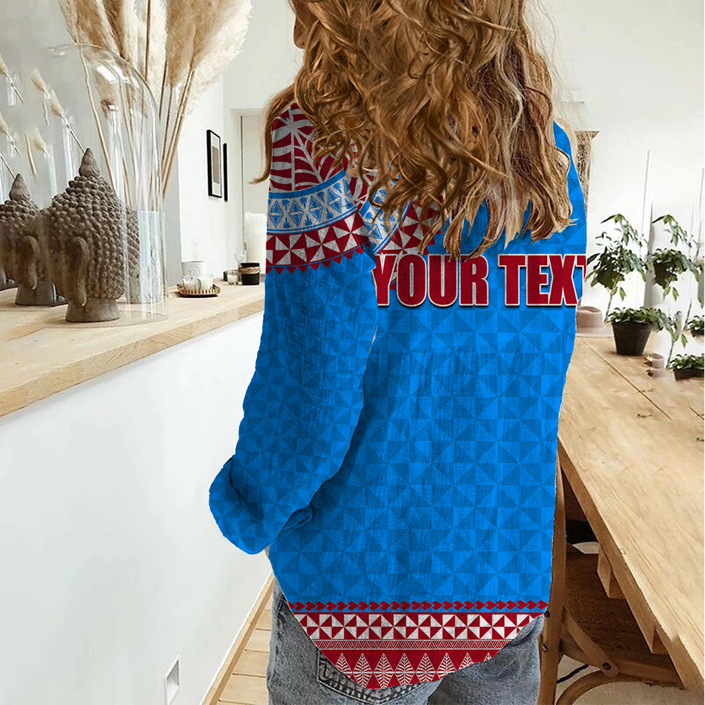 Tonga School Api Fo'ou College Women Casual Shirt Tribal Pattern LT6 - Polynesian Pride
