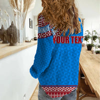 Tonga School Api Fo'ou College Women Casual Shirt Tribal Pattern LT6 - Polynesian Pride