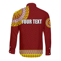 Tonga School Ha'apai High School Long Sleeve Button Shirt Tribal Pattern LT6 - Polynesian Pride