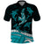 Polynesian Tribal Polo Shirt with Sharks Tattoo Green LT6 Green - Polynesian Pride