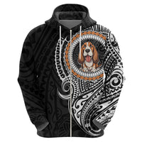 Polynesian Basset Hound Dog Hoodie Dog In My Heart LT6 - Polynesian Pride