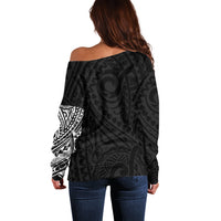 Polynesian Poodle Dog Off Shoulder Sweater Dog In My Heart LT6 - Polynesian Pride