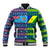 (Custom Personalised) Fiji Malampa Baseball Jacket Tribal Patterns LT6 Unisex Blue - Polynesian Pride