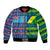 (Custom Personalised) Fiji Malampa Bomber Jacket Tribal Patterns LT6 Unisex Blue - Polynesian Pride